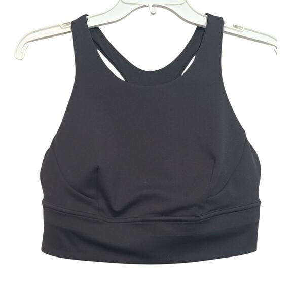 lululemon athletica Other - Lululemon Wunder Train Bra Black 12 High Neck Long Line